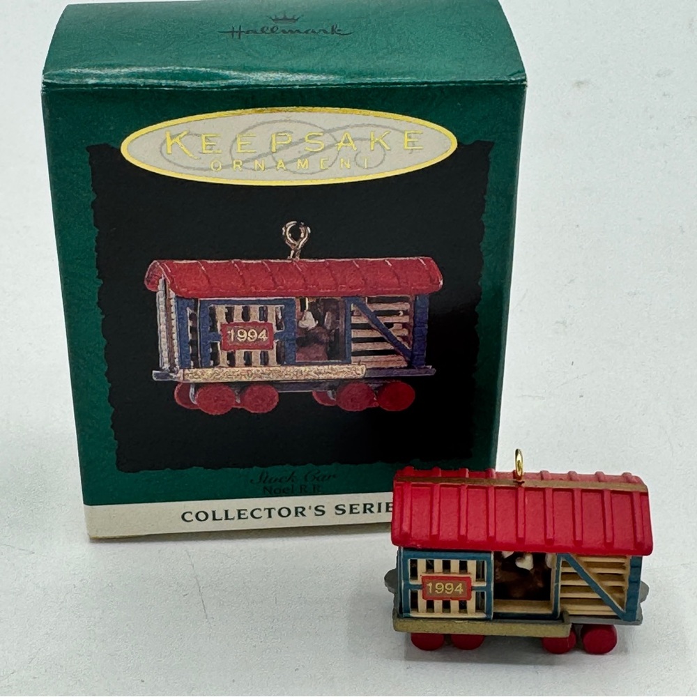 Hallmark 1994 Miniature NOEL R.R. Series Stock Car Ornament